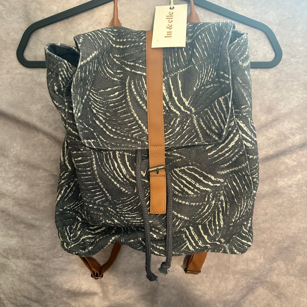 Iu & Elle Gray and Brown Women's Backpack